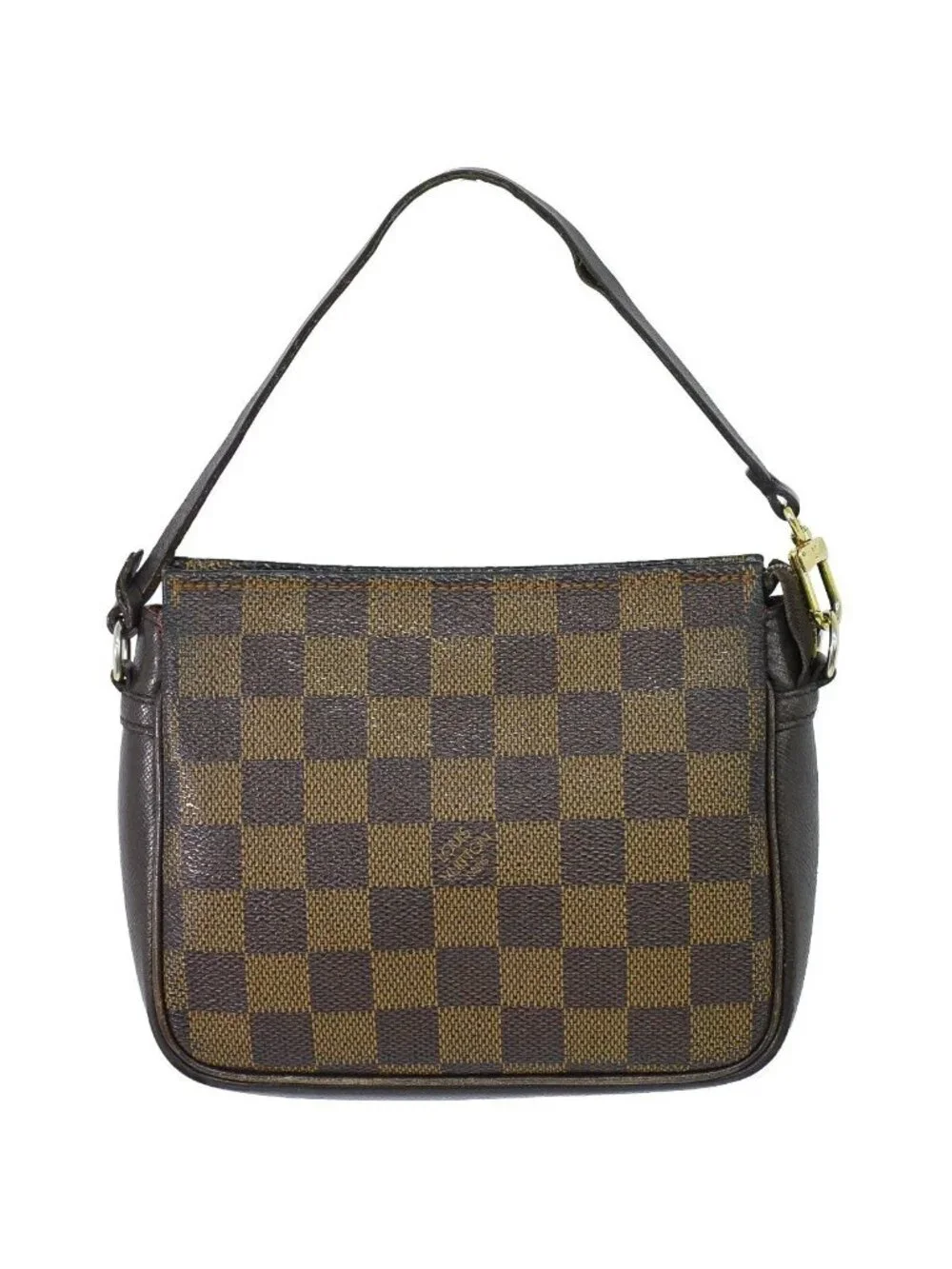 Louis Vuitton LV Trousse Makeup Damier Ebene Pouch Handbag Brown